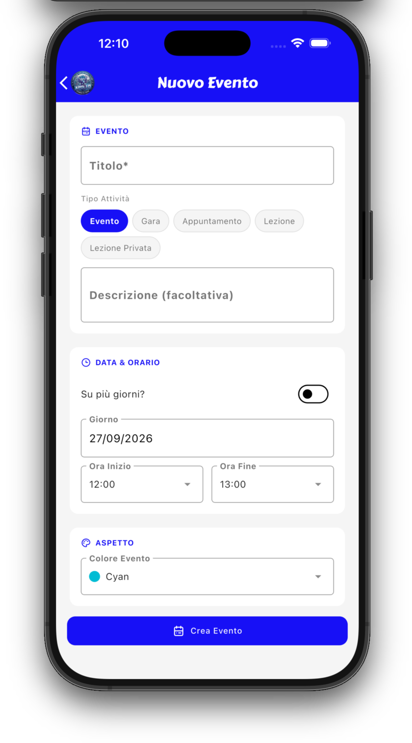 Creazione di un evento dall'app Geplass Creazione di un evento dall'app Geplass